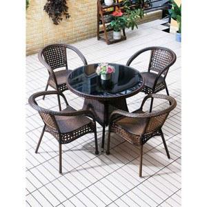 4인용 라탄 테이블 업소용 디자인 옥외 파라솔 의 58x58cm 원형 운지 가든