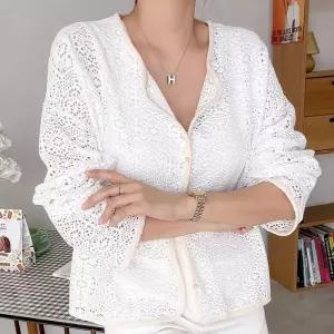 빅사이즈 306 썸머레이스긴팔가디건 DBNP597