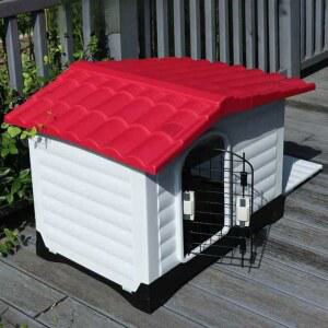 대형견 측면개방 상품 플라스틱 야외 실외개집 블루 그릇 블루 매트 고양이집 A옵션 진돗개