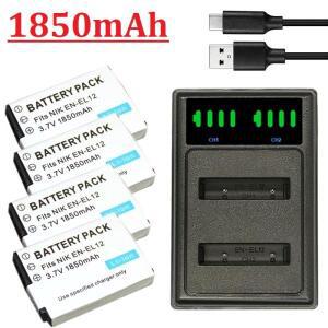 En-el12 en 1850mah 배터리 Nikon COOLPIX S9100 P300 카메라