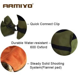 Armiyo 전면  후면 총 모래 가방 모래가없는 바이 포드 지원 샌드백 스나이퍼  대상 스탠드 슈팅 악세사리