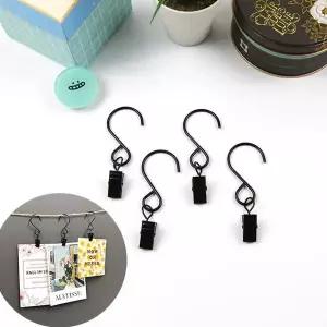 [콩심팥심]bns S고리 커튼 압축봉 소품 고리 걸이 집게 대1P