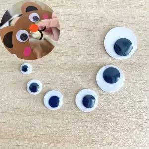 수공예 인조눈알 인형부속 스티커형 100개 10mm