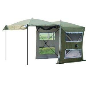 샤크팡 꼬리텐트 원터치 캠핑텐트 4인실 화이트 노지 차박 카라반