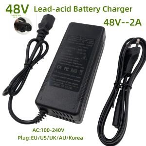 48V 2A 납산 배터리 충전기 48V 14AH12AH20AH32AH용 냉각 팬  고품질 PC/IEC 커넥터