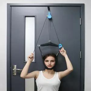 경부 목 견인 장치 해먹이 문을 넘어 도구 가정용 슬링 및 캐스터 안전 업그레이드 버전(표준 크기)으로