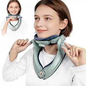 제노팍스 목 스트레칭기 경추 견인 조절 가능한 장치 이중 턱 받침대를 갖춘 용 인체공학적 및 통기성