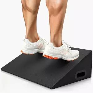 힐훅 경사판 19인치 넓은 나무 종아리 스트레칭용 근력 및 유연성 훈련을 위한 무릎 위 발가락 역도 뒤꿈치