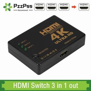 HDMI 호환 스위치 4K 스위처 3 in 1 out HD 1080P 비디오 케이블 분배기  플스호환/3 TV 박스 HDTV pc용 1x