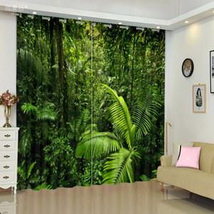 커텐 자연 숲 샤워 헝겊 인테리어 풍경 스크린 에스터 홈 커튼 욕실 방수 폴리 나무