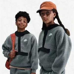 나이키 아동 스포츠웨어 클럽 플리스 주니어 루즈 쿼터집 후디 HV0383-084 2549740