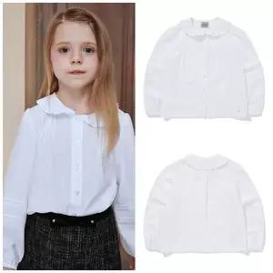 빈[BEEN]HP 아동 화이트 프릴 카라 블라우스 BA14BL01WT PG