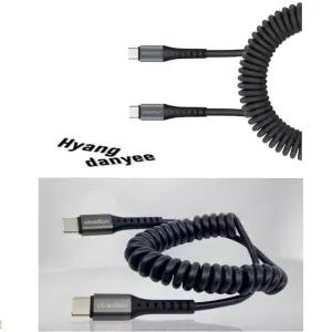 [제이프로젝]70cm 연장가능 스프링형 USB-C to 케이블 차량용 스프링 코일 USB 충전케이블