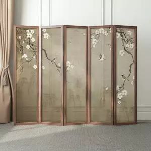 민화 파티션 병풍 일식집 동양화 매화 산수화 한식