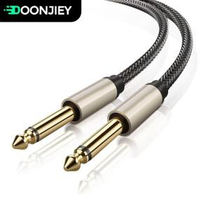 기타 믹서 앰프용 6.35 잭 오디오 케이블 금도금 수-수 Aux 6.5mm 1m 1.8m
