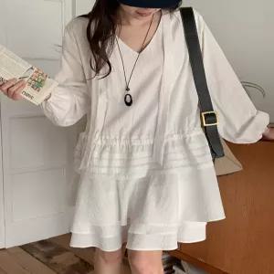 [제작] 플리엘 핀턱 플레어 미디 원피스 86441 빅사이즈 여성의류