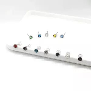 [스와로브스키] [실버] 데일리 탄생석 귀걸이