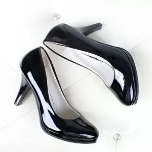 [엄지척]에나멜 8.5cm 펌프스힐 스트랩힐 하이힐 굽없는힐 가보시 통굽힐