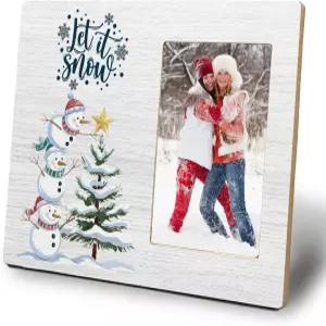 크리스마스 액자 46 장식 친구를 벽 휴일 사진 위한 겨울 선물 테이블탑 눈송이 디스플레이 나무 장식을