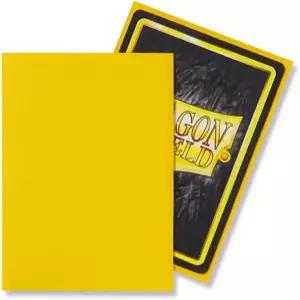 드래곤 쉴드 100 카운트 표준 사이즈 슬리브매트 덱 매트 옐로우 프로텍터