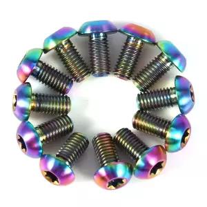 VGEBY 로터 볼트 산악 자전거 디스크 나사12팩색상 브레이크 번트 컬러풀 M5 부품 블루 슬릭 오일