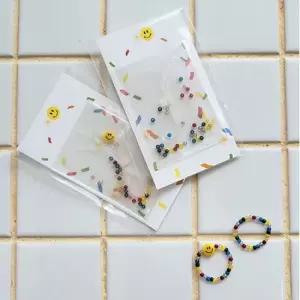 투명 미소 비즈 반지 만들기 DIY 반지 우정 학생 공예 비즈재료 비즈공예세트 비즈악세사리