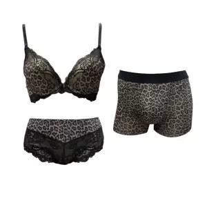 [롯데백화점]보디가드 레오파드 나염 레이스 브라 커플속옷SET1 BGWBB801BGWPB801BGMDB801