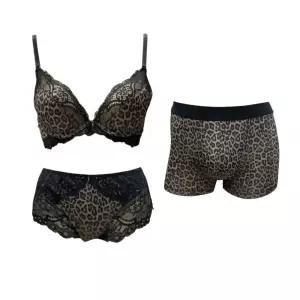 [롯데백화점]보디가드 레오파드 나염 레이스 브라 커플속옷SET2 BGWBB801BGWPB802BGMDB801