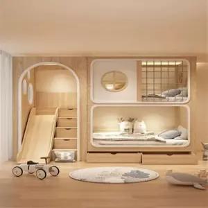 분리형 이층침대 원목 프레임 벙커베드 수납 클래식 우드 로망 깔판