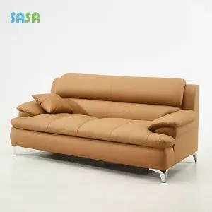 [SASA]데코라인(매장상품) 콤마 3인 카멜 가죽소파