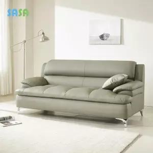 [SASA]데코라인(매장상품) 콤마 3인 그레이 가죽소파