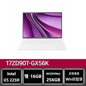LG그램 초경량 대화면 17ZD90T-GX56K 최신 애로우레이크 16GB 노트북 i5