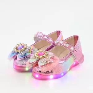 해피걸 무지개 하트 국산 아동 키즈 어린이 선물 라이팅 여아 LED 구두