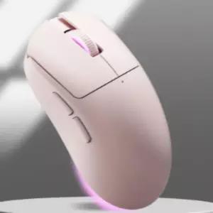 몬스타기어 핑크 유선 마우스 사무실 게이밍 배그 FPS