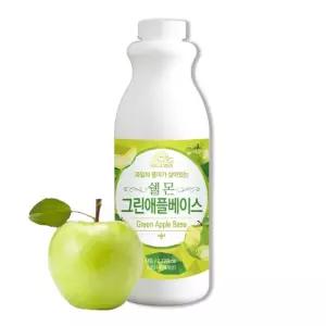 VMB 쉘몬 과일 농축액 베이스 그린애플 1kg 음료 에이드 카페용 음료용 에용