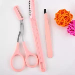 미용 눈썹 정리 트위저 쪽집게 눈썹 칼 가위 3종 눈썹정리 쪽집게 미용가위