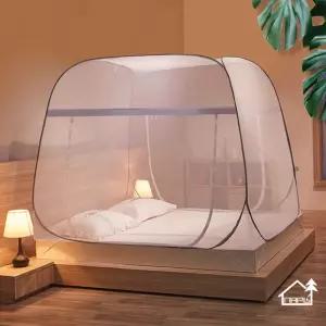 침대 사각 원터치 텐트형 모기장 형장 아기 접이식 캐노피 1인 싱글 슈퍼싱글 패밀리 유아 용장 1인용
