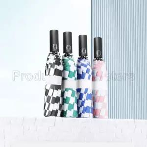 키밍 체크 10K 3단 자동 우산 접이식 여행 양산양 골프 골프장 튼튼한 고급 대형 방풍 큰우산 스포츠 파라