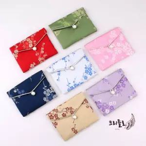전통 동전지갑 미니 악세사리 봉투형 한복 버튼지갑 파우치
