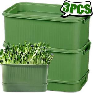 31Pcs 플라스틱 성장 보육 냄비 야채 토양없는 트레이 씨앗 발아 모종 새싹 플레이트 정원 용품