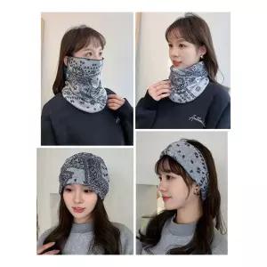 겨울 따뜻한 도톰 이어홀 멀티 반다나 마스크 넥워머 ppE5+8fnF