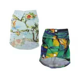 고양이할로윈 강아지패션 애견패션 하와이안 펫의상 M 랜덤