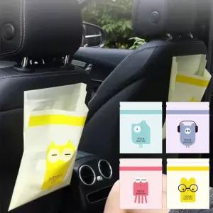 접착식 차량용 휴지통 봉투 15매 세트 자동차 쓰레기 정리 수납 다용도