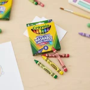 크레욜라 울트라클린 수성 굵은 크레용 8색세트 색칠놀이 워셔블 크레파스 그림 유아 미술놀이