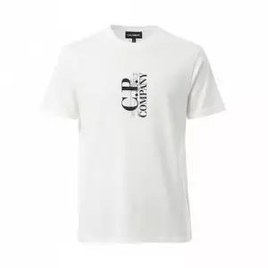 CP COMPANY 25 301 JERSEY VERTICAL LOGO T-SHIRT 18CMTS138A 005100W 103) 301 저지 버티컬 로고 티셔츠)