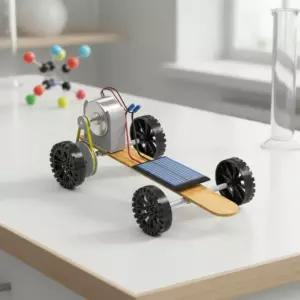 동력 전달 태양광 자동차 만들기 태양전지판 솔라카 원형모터 고무동력 미니카 (1인용)