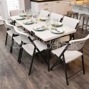 코스트코 라이프타임 접이식테이블 야외 캠핑 테이블 화이트 183 x 76cm 4개 세트