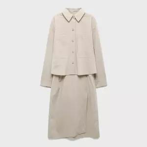 나이스클랍 셔츠형 랩원피스 N251MWO216