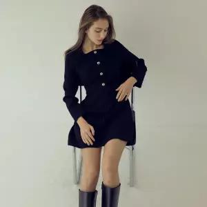 나이스클랍 스퀘어넥 트위드 원피스 X256MWO910