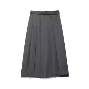 나이스클랍 턱디테일 A라인 스커트 A251PWS101